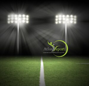 Stadium Game Night Lights On Black